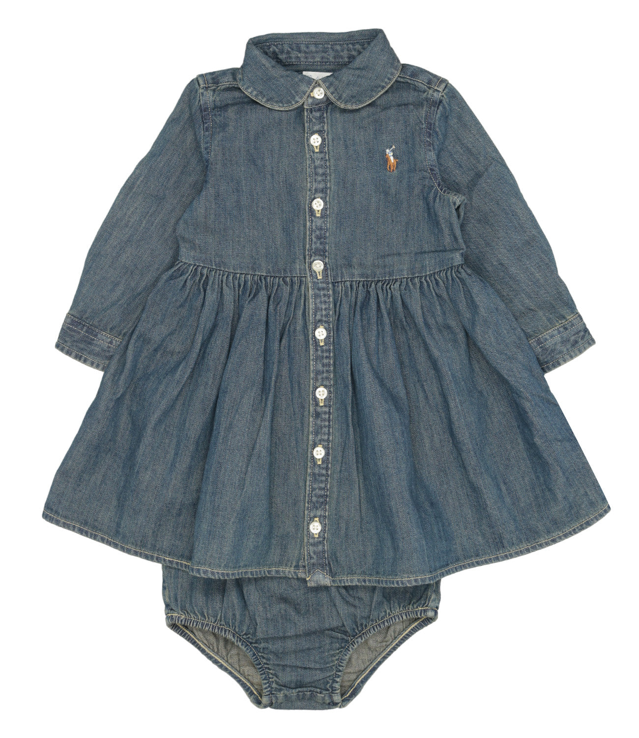 Ralph Lauren Childrenswear | Chemisier in denim con arricciature