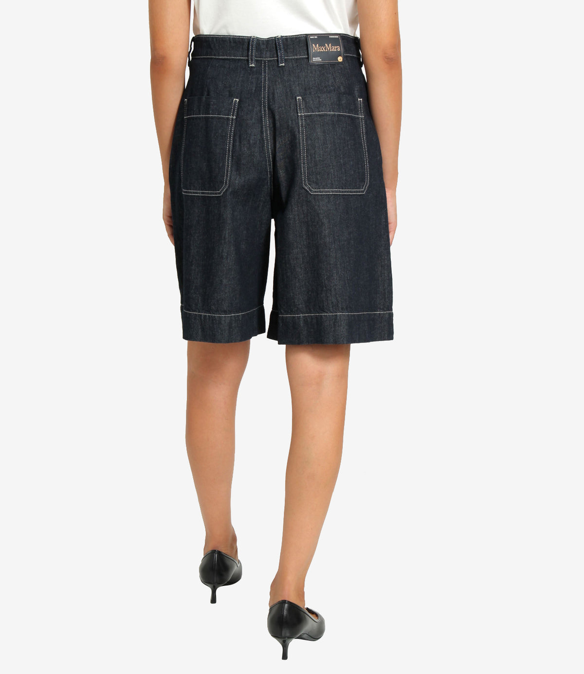 S Max Mara | Bermuda Quadro Blu marino