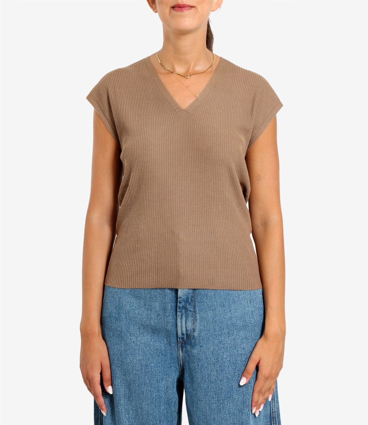 S Max Mara | Gilet Bacca Cammello