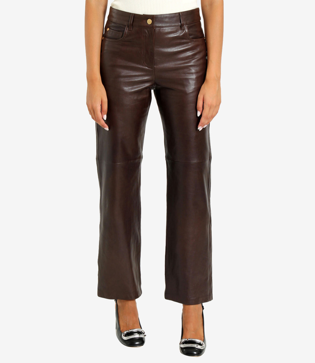 S Max Mara | Pantalone Pesca Marrone scuro