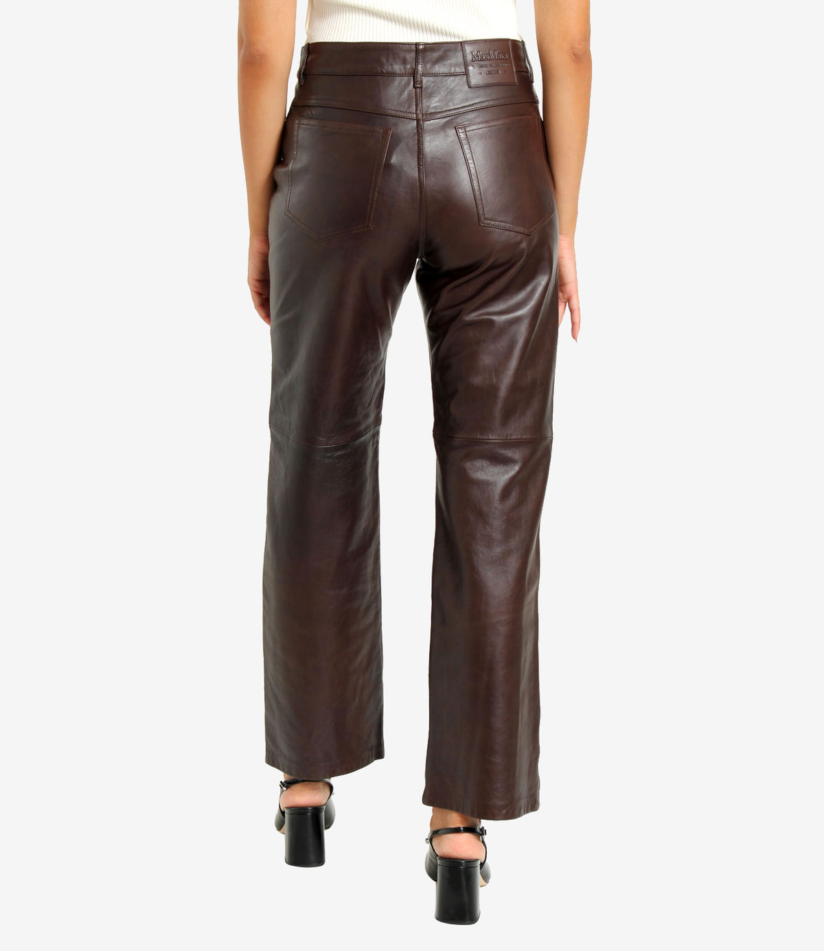 S Max Mara | Pantalone Pesca Marrone scuro