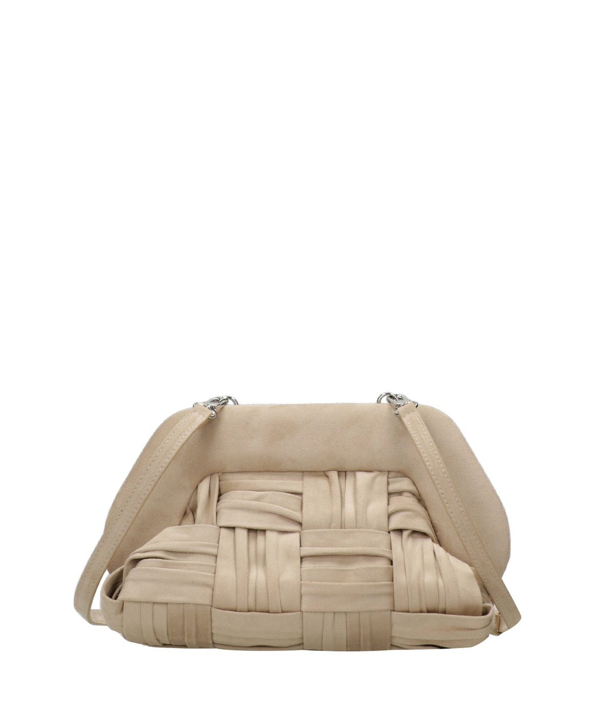 Themoirè | Clutch Bios Medium Intreccio Beige