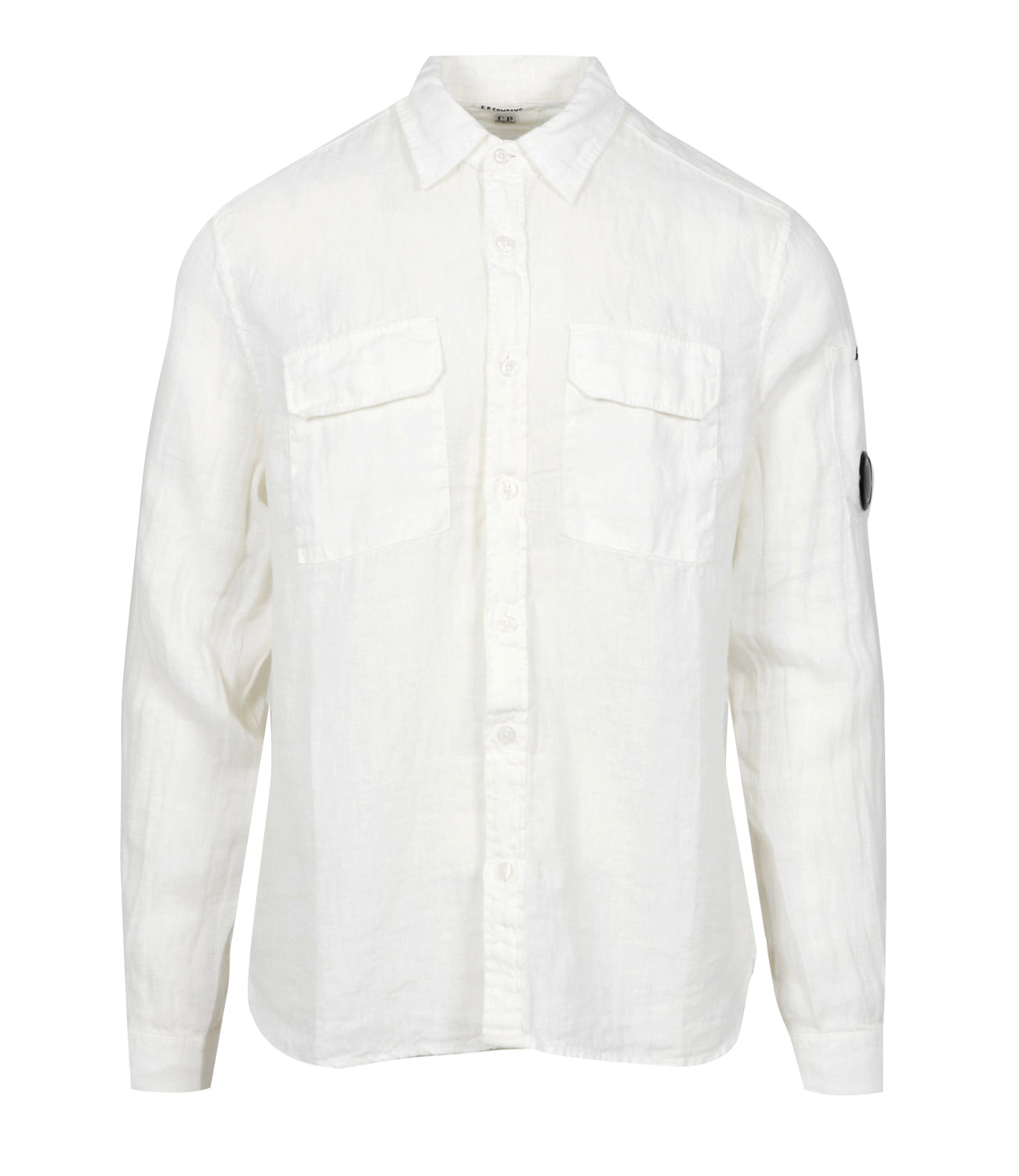 C.P. Company | Twin Pockets Linen Shirt White