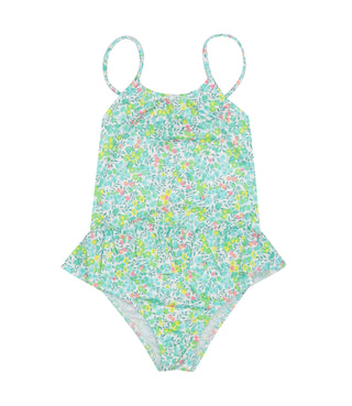 Pesciolino Rosso Beachwear | Costume Intero Bianco e Verde