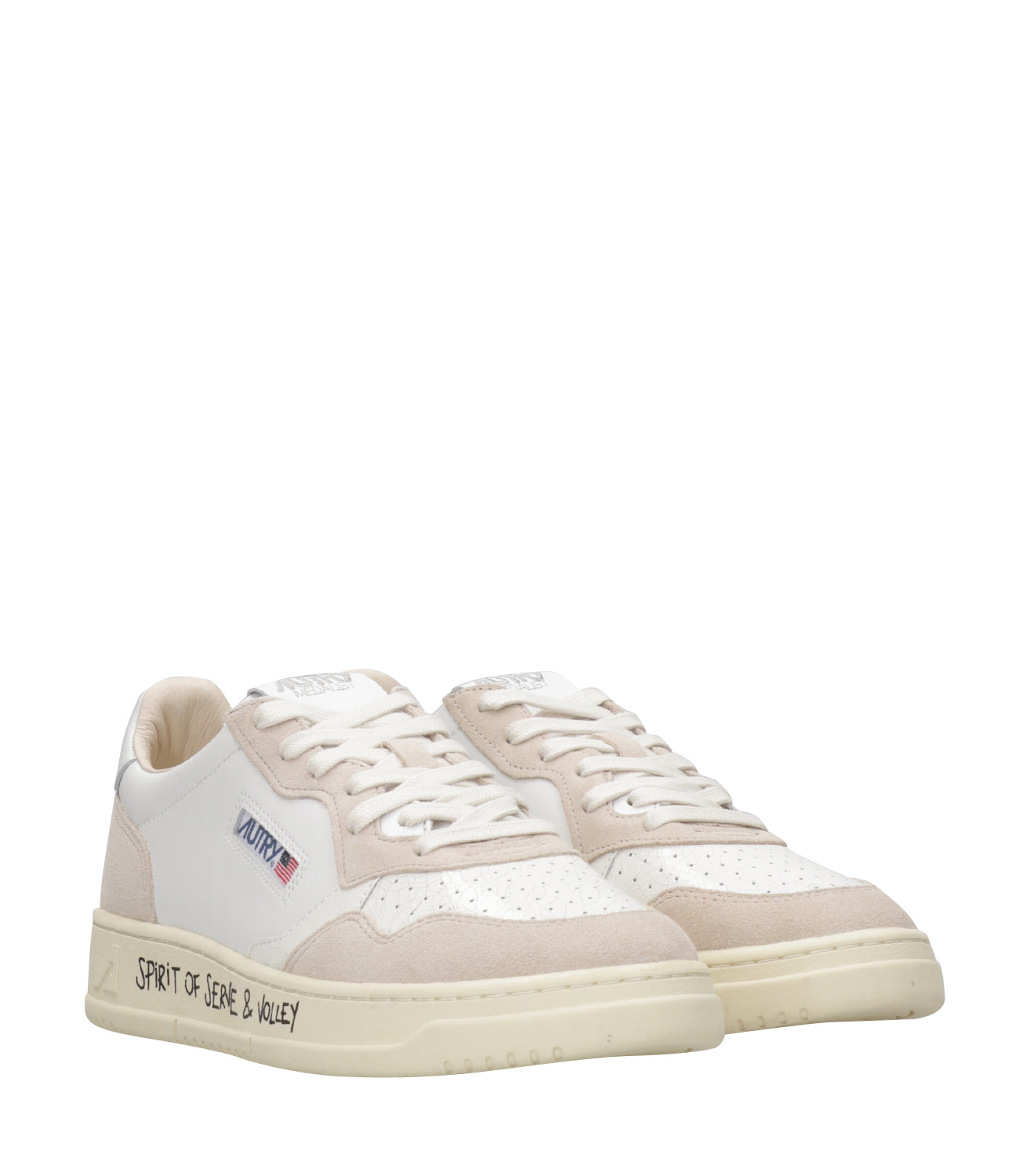 Autry | Sneakers Medalist Low Bianco e Sabbia