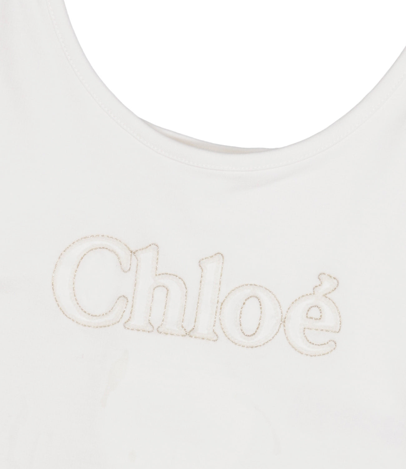 Chloè Kids | Canotta Bianco Sporco