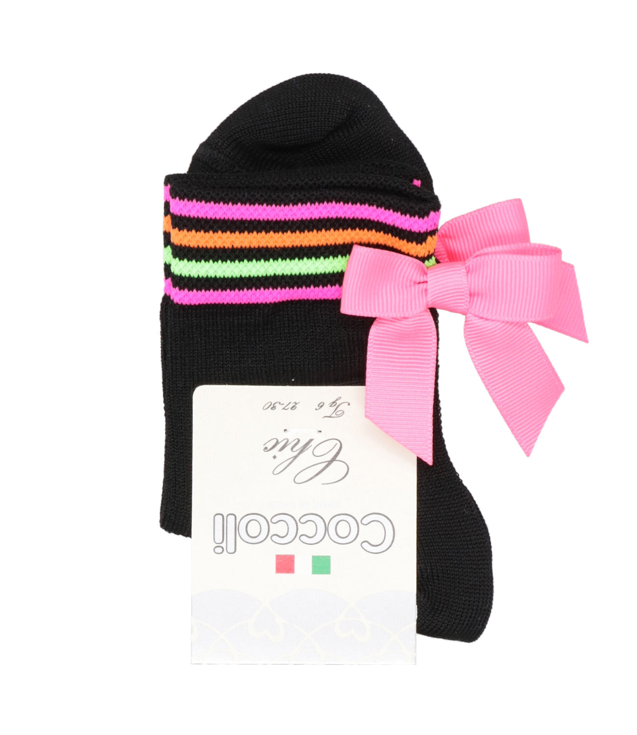 Coccoli | Black and Fuxia Socks