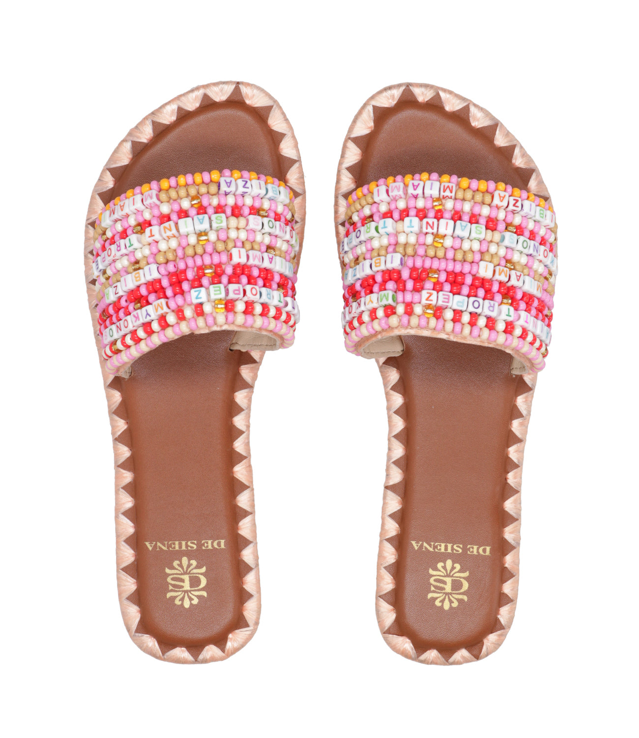 De Sienna Shoes | Orange and Pink Resort Slipper