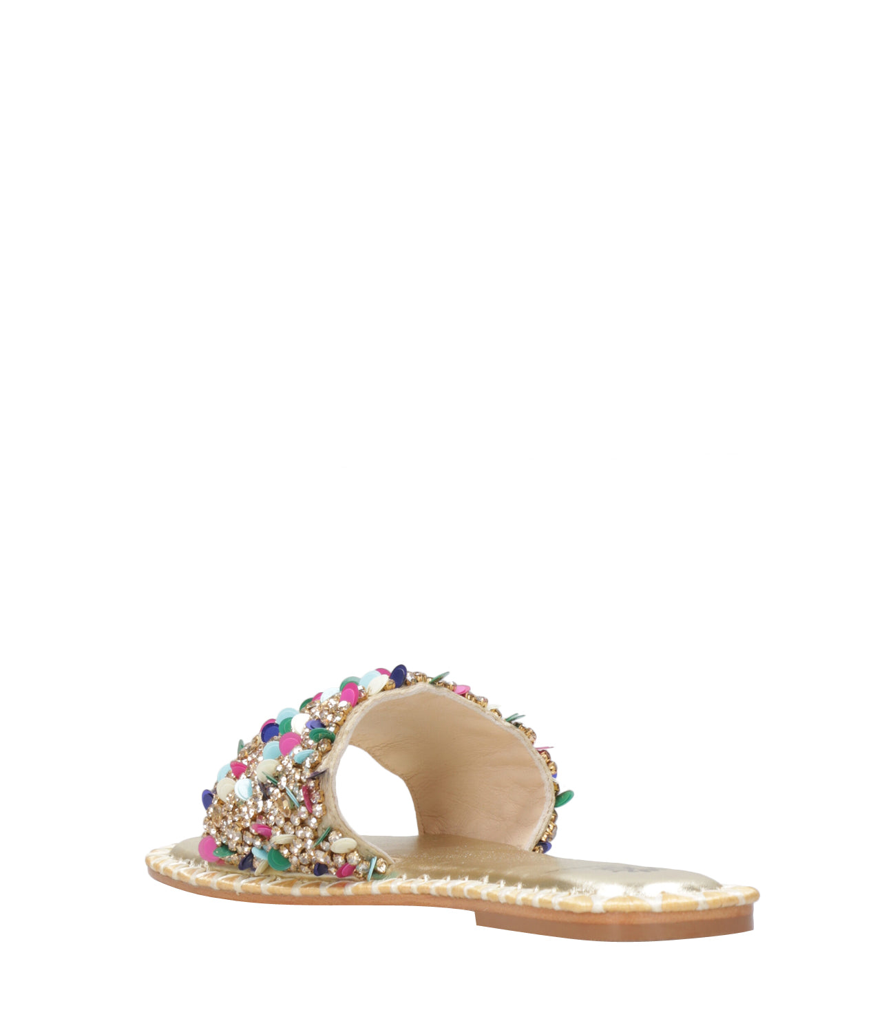 De Siena Shoes | Chanelle Natural and Gold Slipper