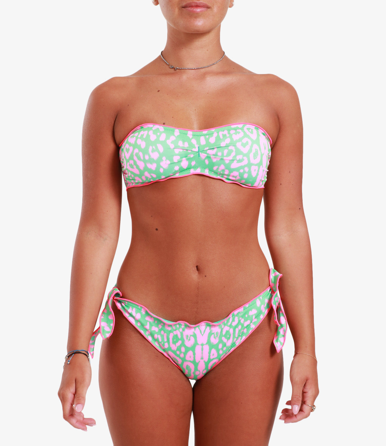 F**K Project | Aqua Green and Pink Bikini Swimsuit