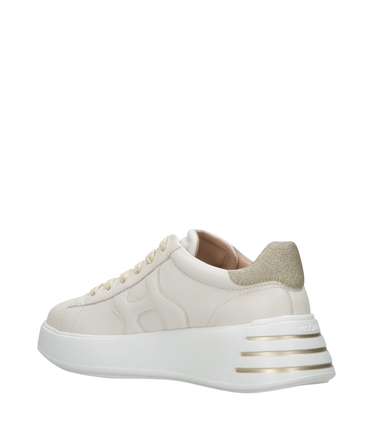 Hogan | Rebel Sneakers Ivory and Gold