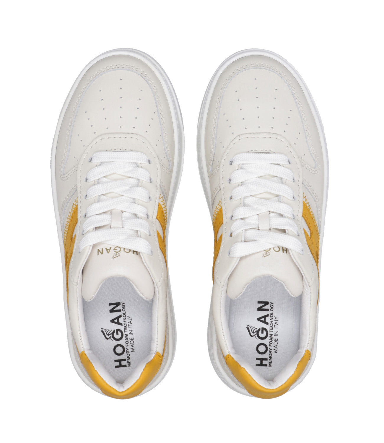 Hogan | Sneakers H630 Allacciato Bianco e Giallo