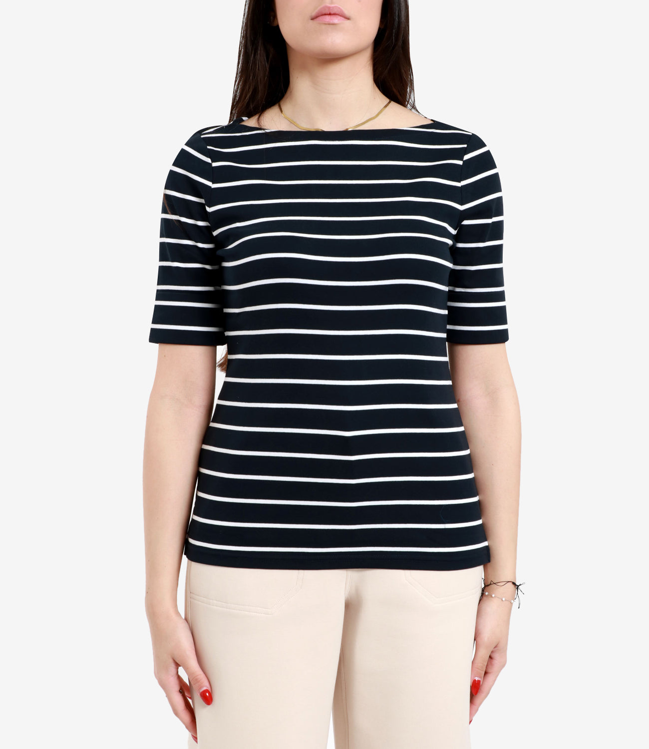 Lauren Ralph Lauren | T-Shirt Judy Blu e Bianco