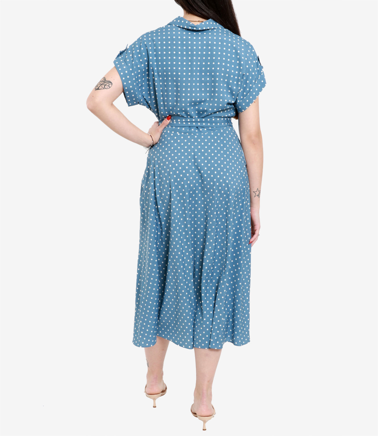 Lauren Ralph Lauren | Blue and Cream Fratilio Dress