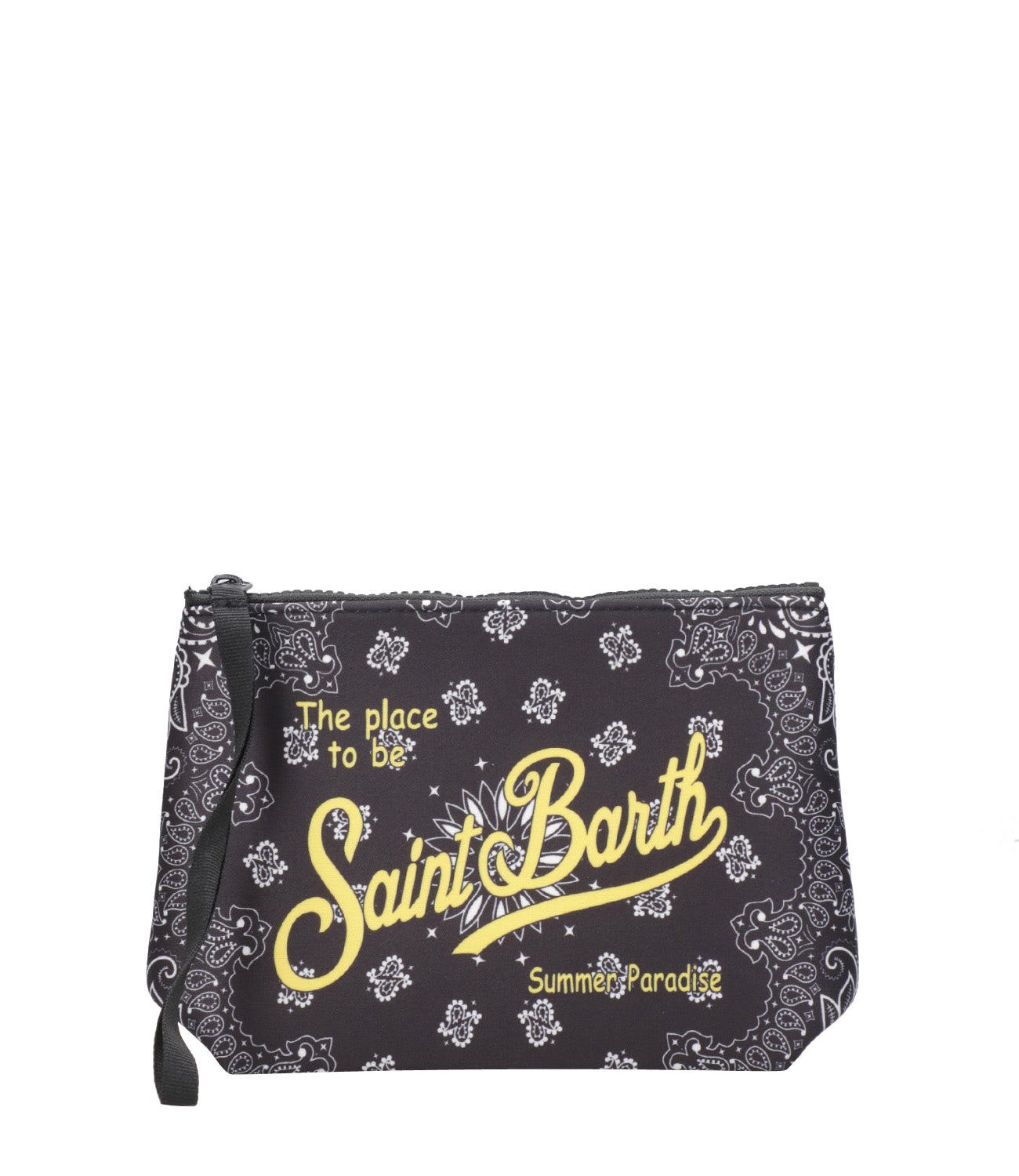 MC2 Saint Barth | Aline Black and Yellow Clutch Bag