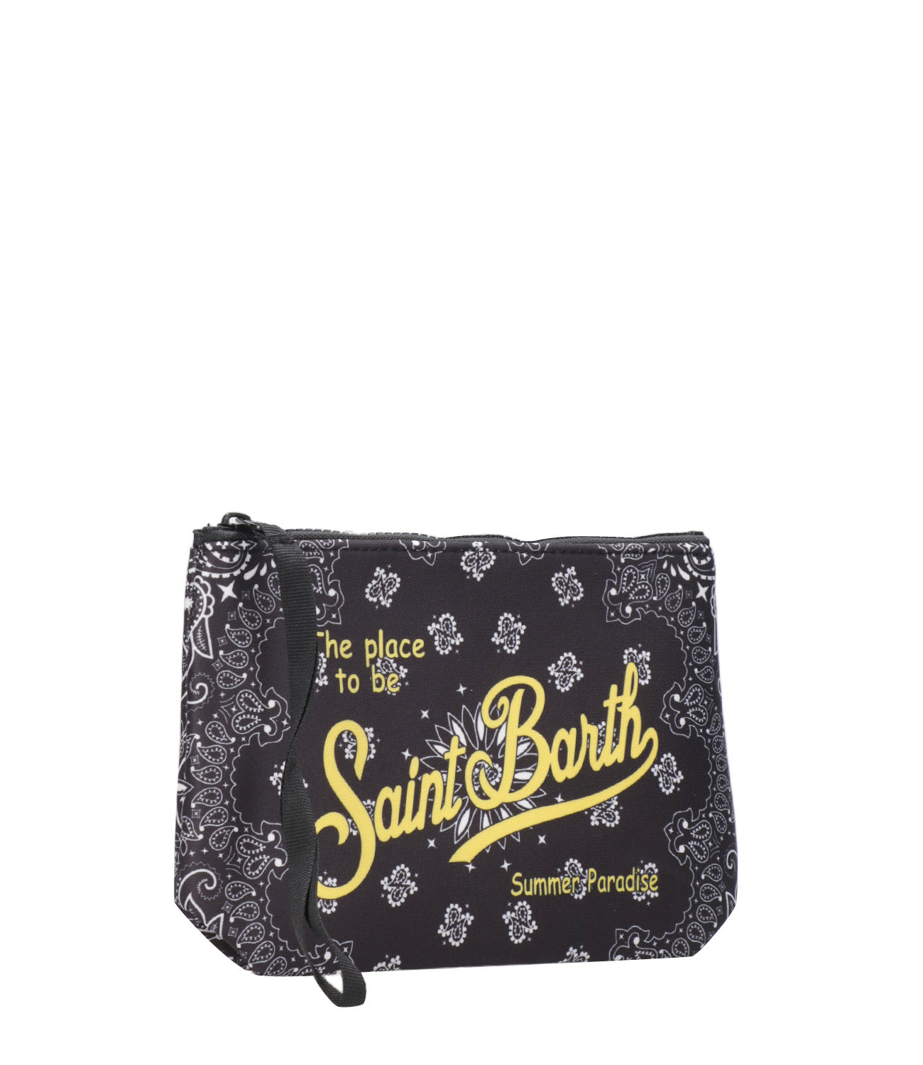 MC2 Saint Barth | Aline Black and Yellow Clutch Bag