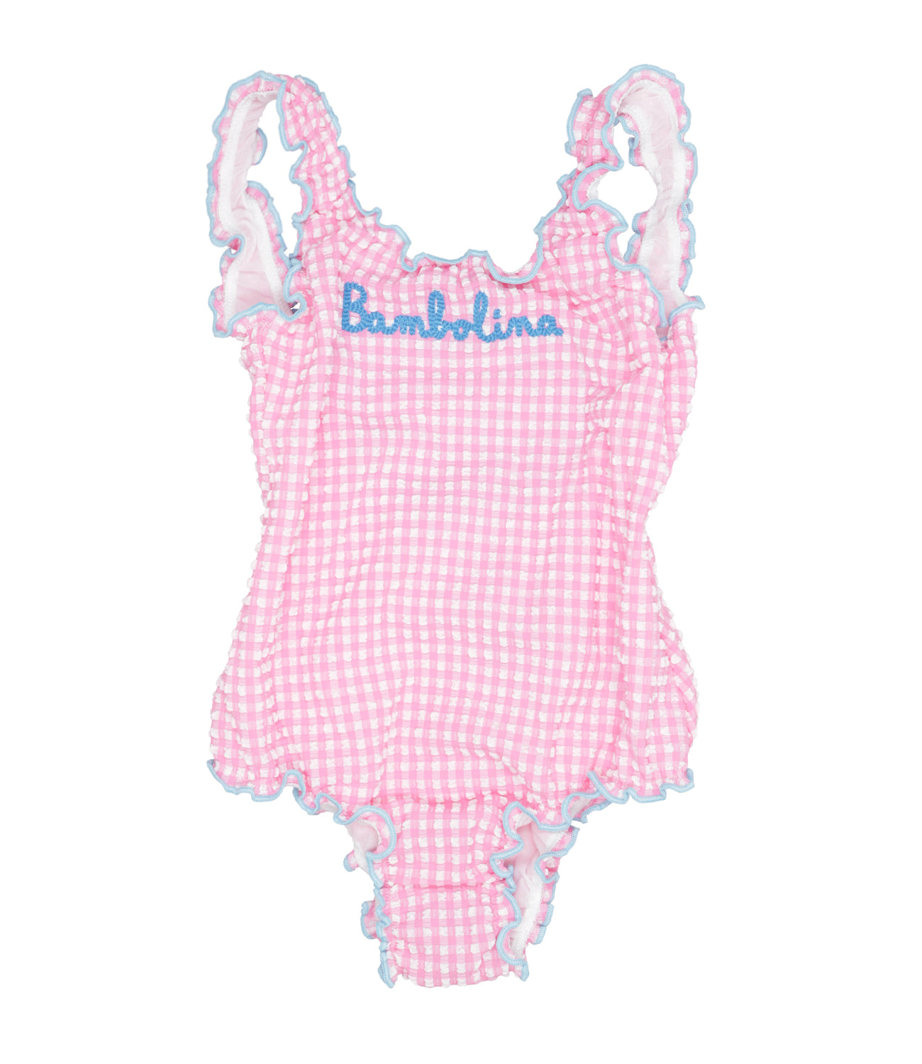 MC2 Saint Barth Kids | One-piece Swimsuit Clio Pink and White