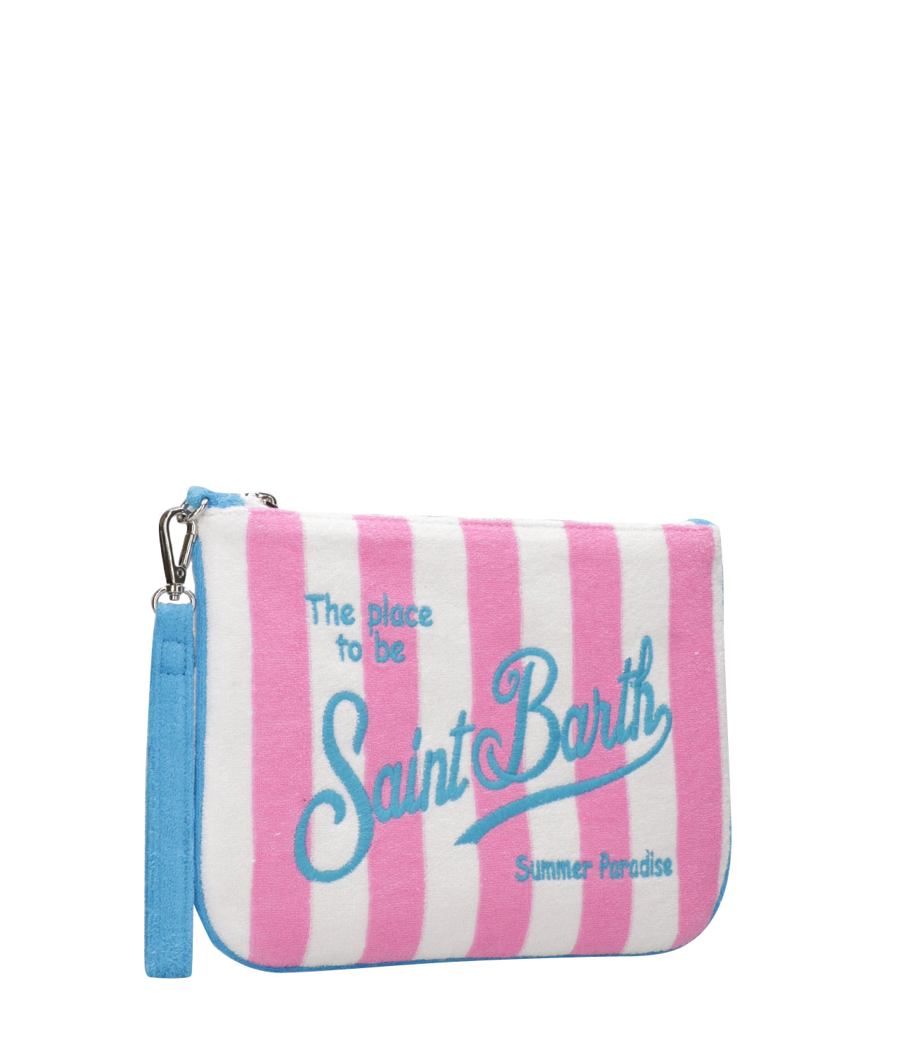 MC2 Saint Barth | Parisienne Sponge White and Pink Clutch Bag