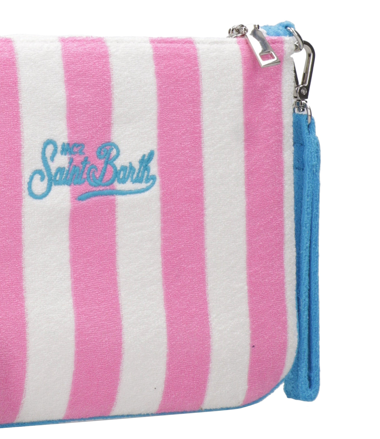 MC2 Saint Barth | Parisienne Sponge White and Pink Clutch Bag