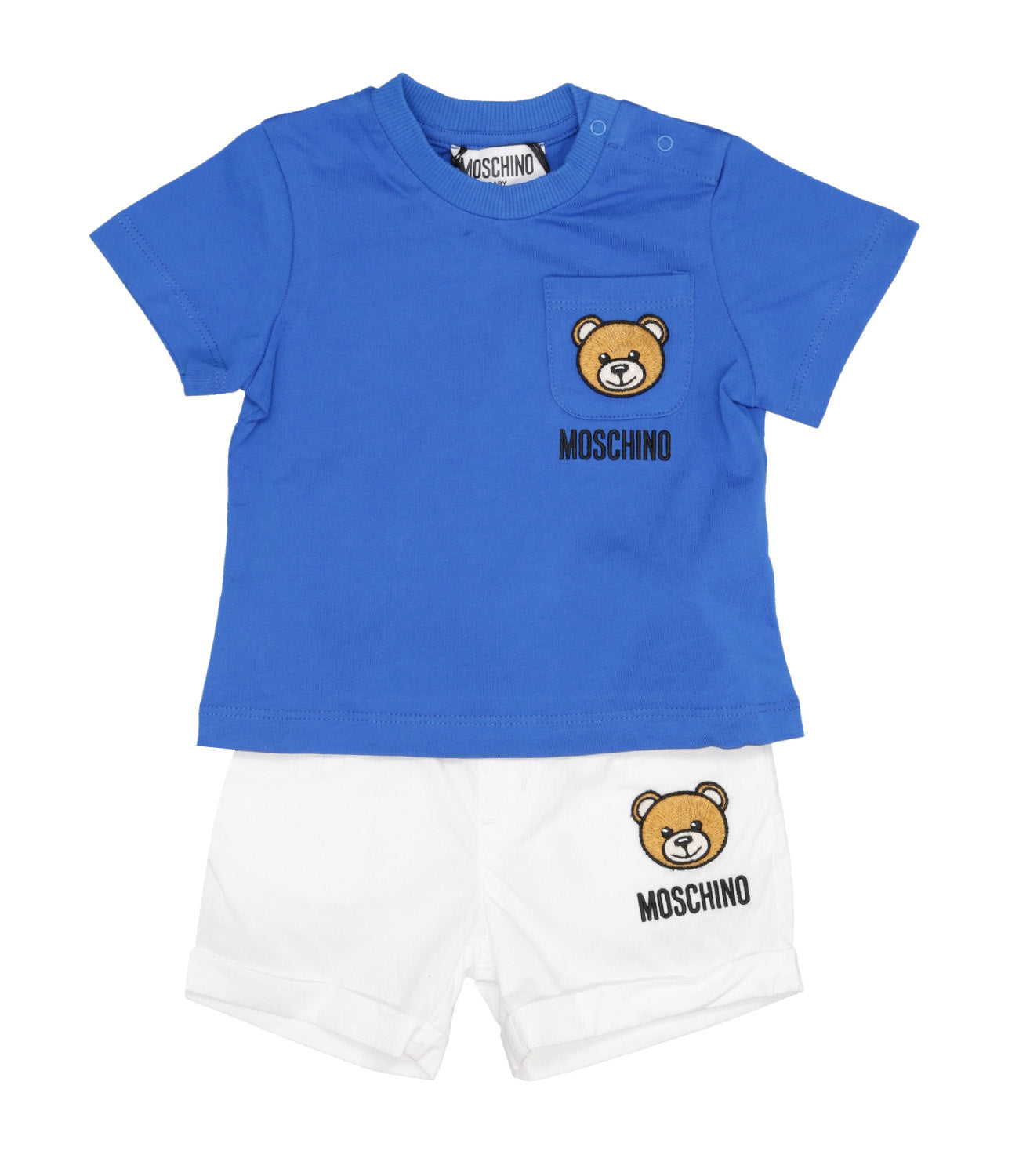 Moschino Baby | Set T-Shirt e Shorts Blu Royal e Bianco
