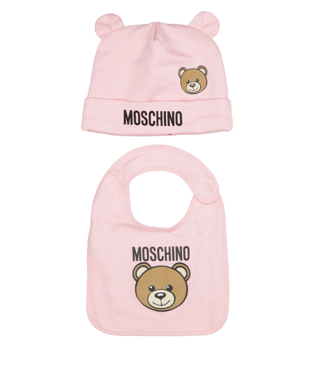 Moschino Baby | Set Cappello e Bavaglino Rosa