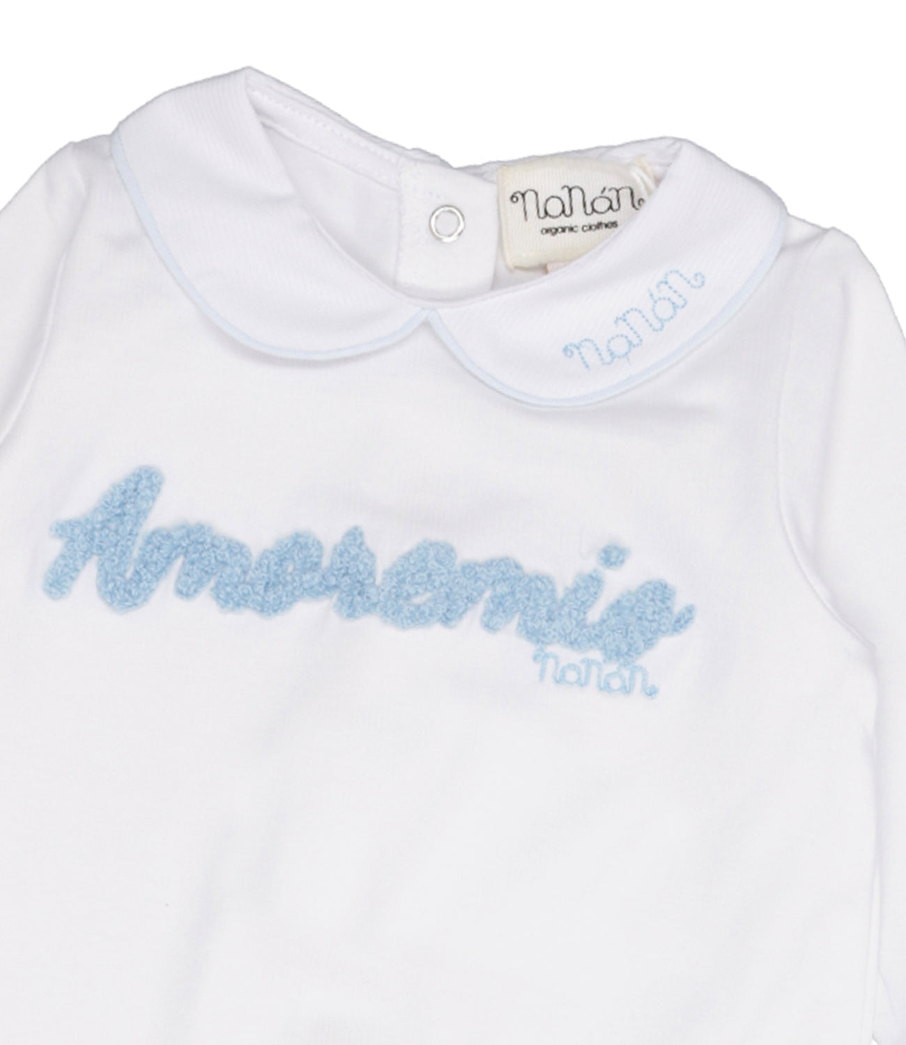 Nanan | Blue and White Sleepsuit