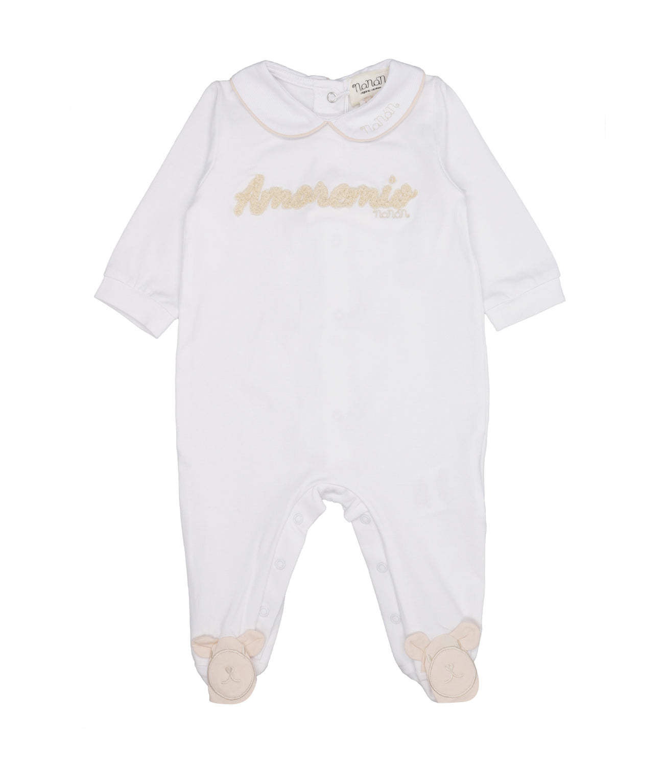 Nanan | White and Beige Sleepsuit