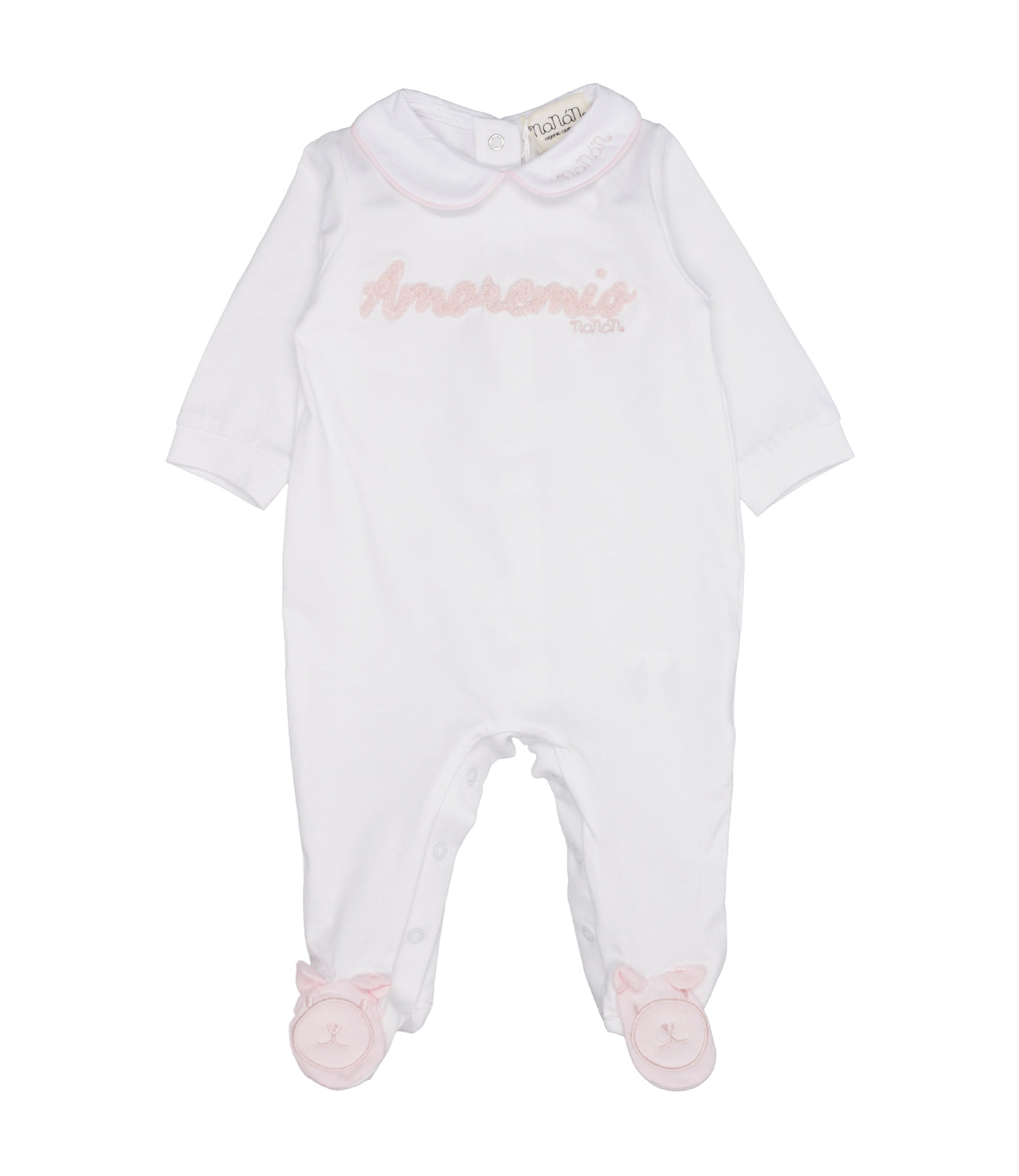 Nanan | Pink and White Sleepsuit