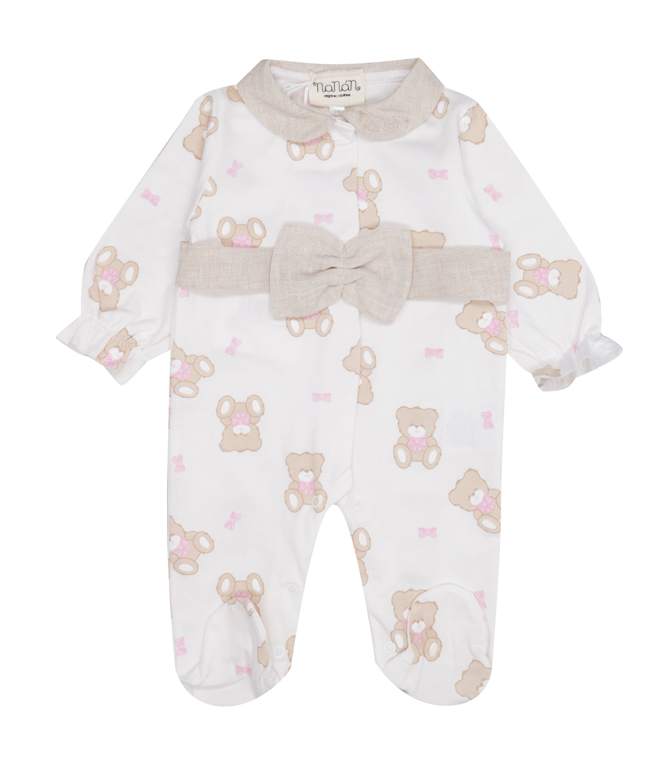 Nanan | White and Beige Sleepsuit