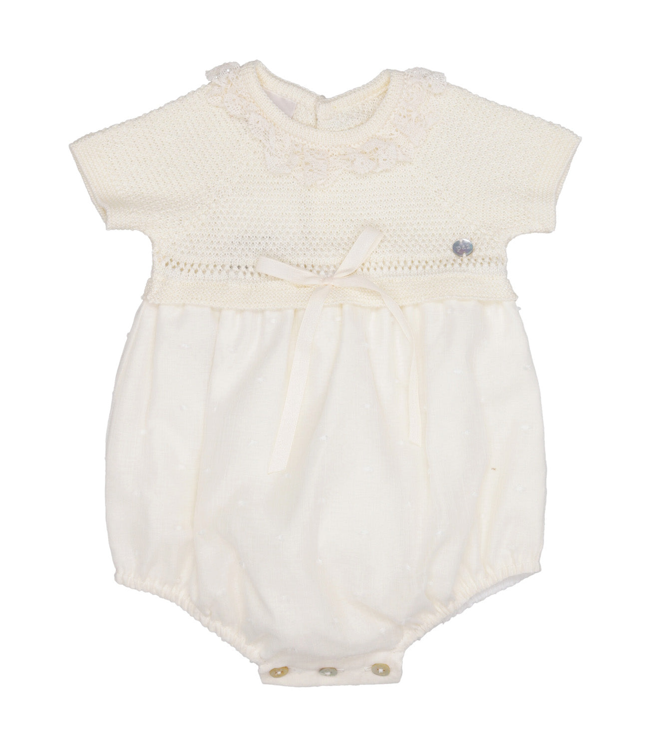 Paz Rodriguez | Beige Romper Suit