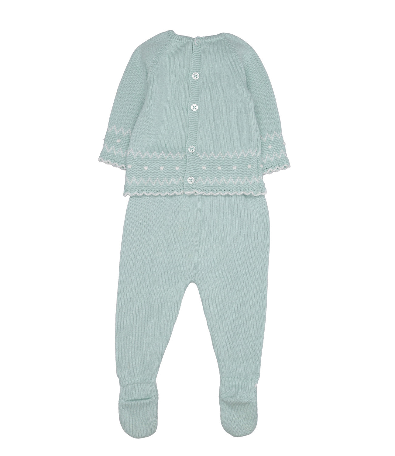 Paz Rodriguez | Aqua Green Sweater and Pant Set