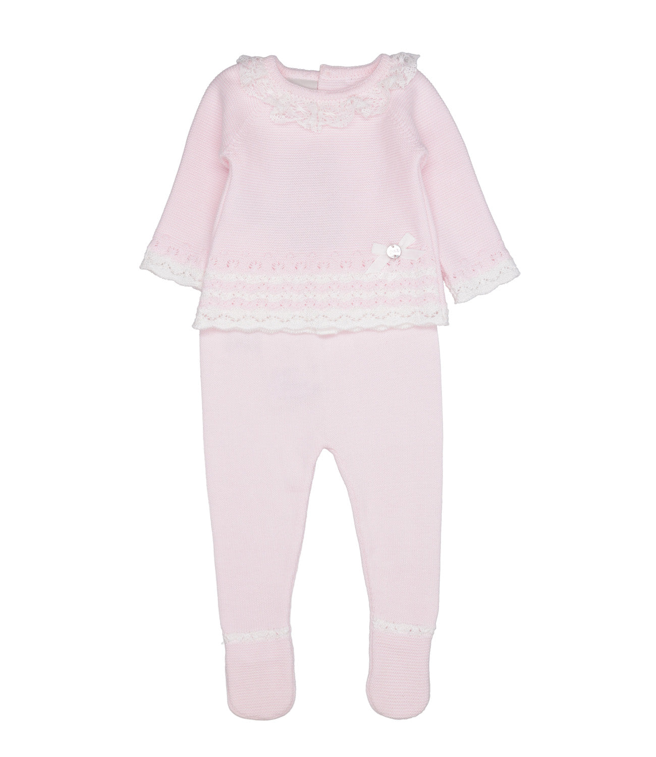 Paz Rodriguez | Pink Sweater and Pant Set