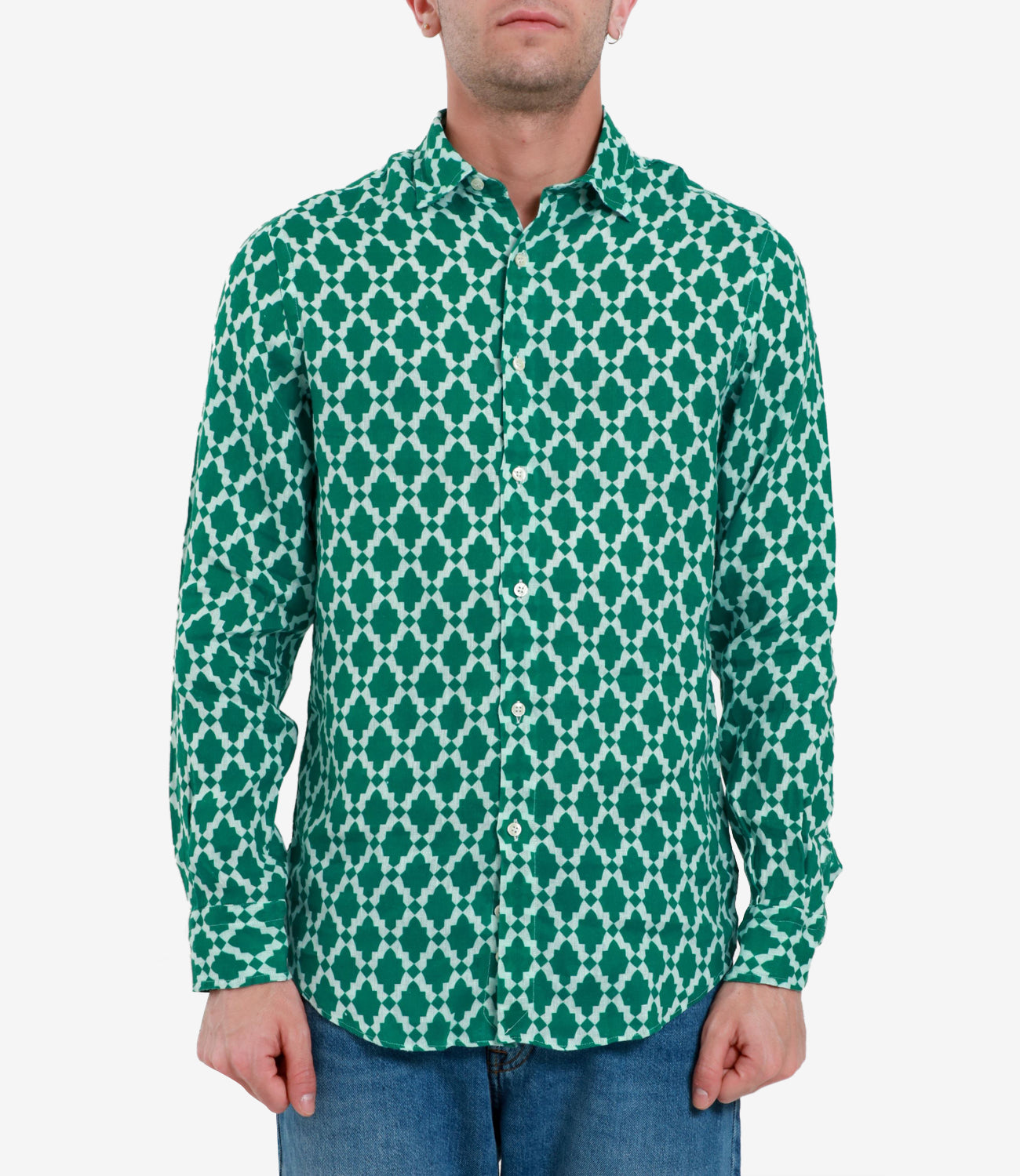 Peninsula Swim&Wear | Green and White Shirt
