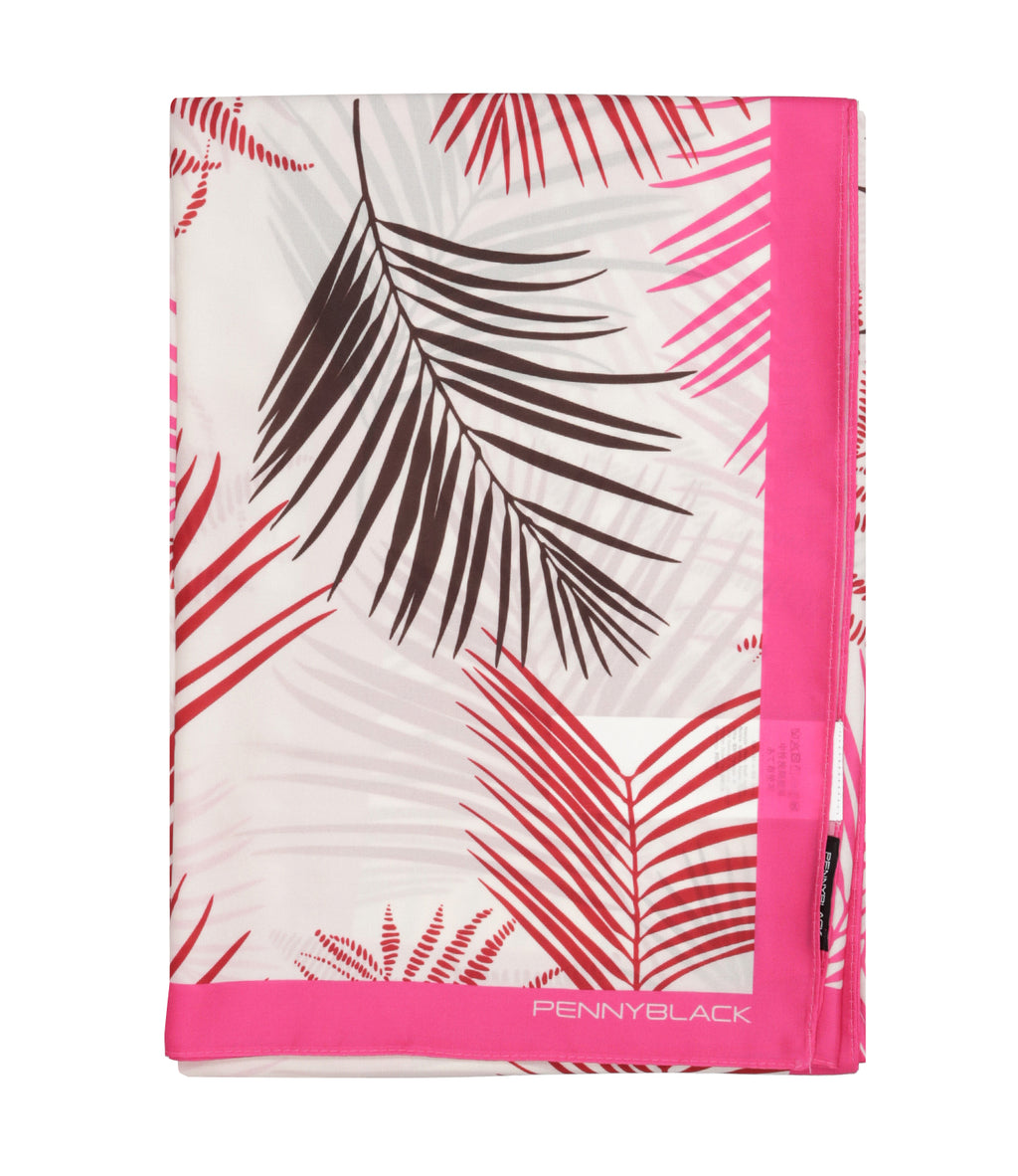 Pennyblack Pennyblack Puzzle Stole White, Fuxia and Black