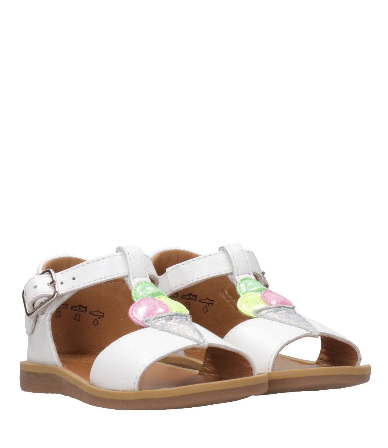 Pom D'Api | Sandal Poppy Ice Cream White