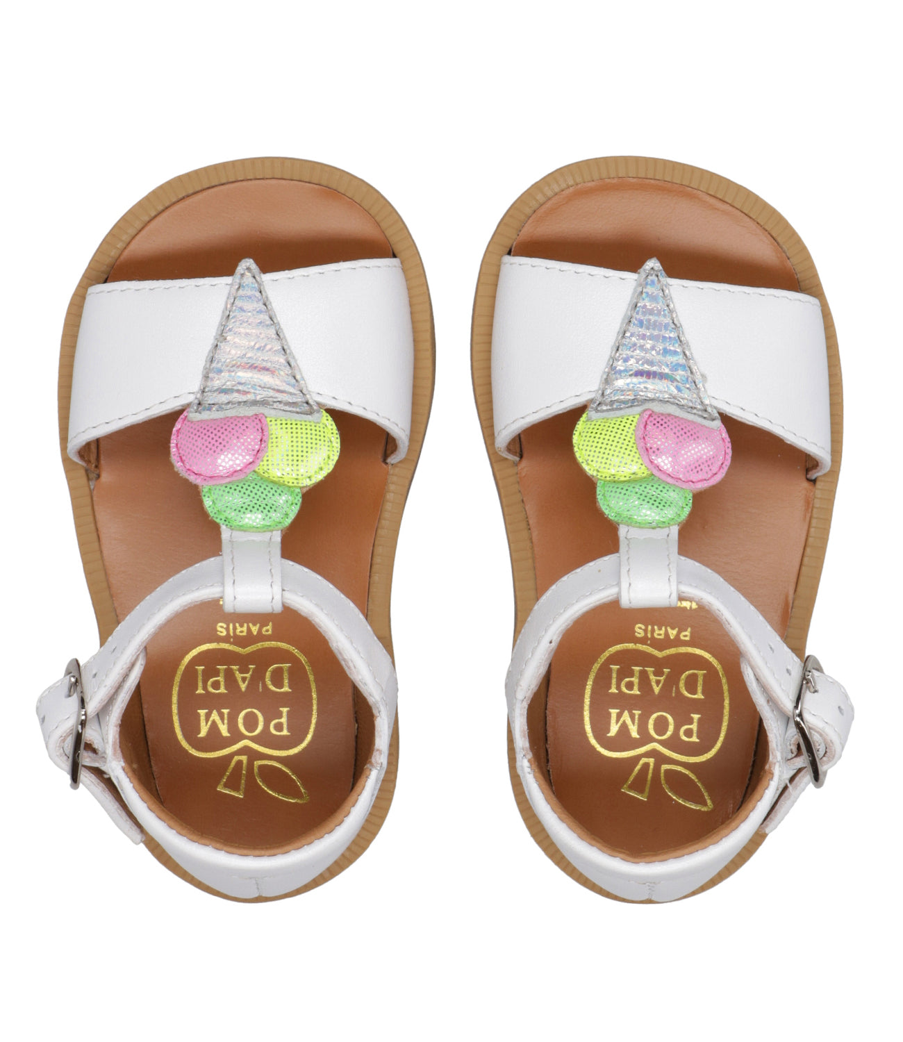 Pom D'Api | Sandal Poppy Ice Cream White