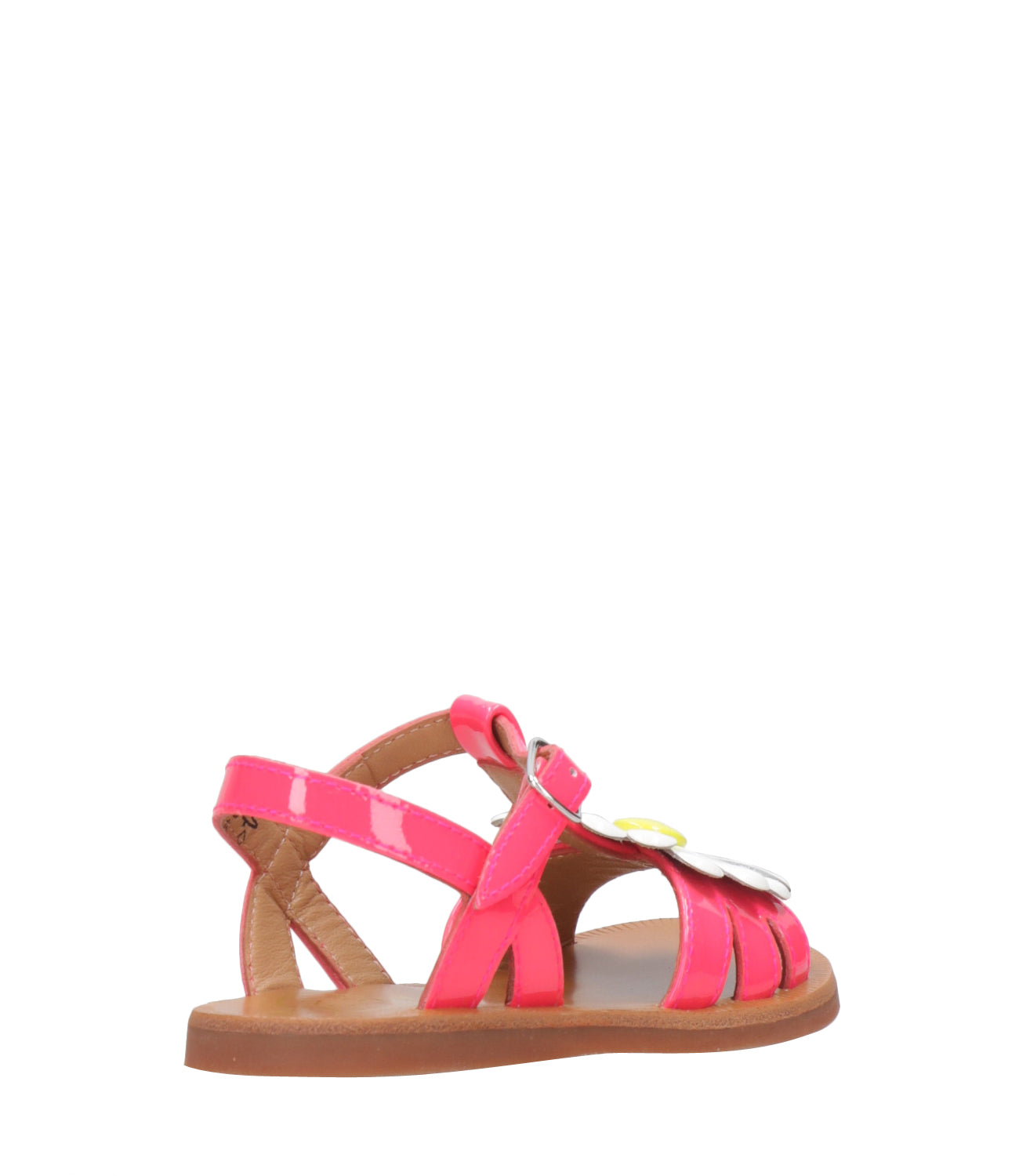 Pom D'Api | Sandal Plagette Big Flo Pink Fluo