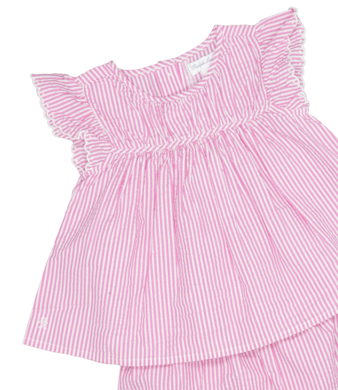 Ralph Lauren Childrenswear | Set Top e Shorts Rosa e Bianco