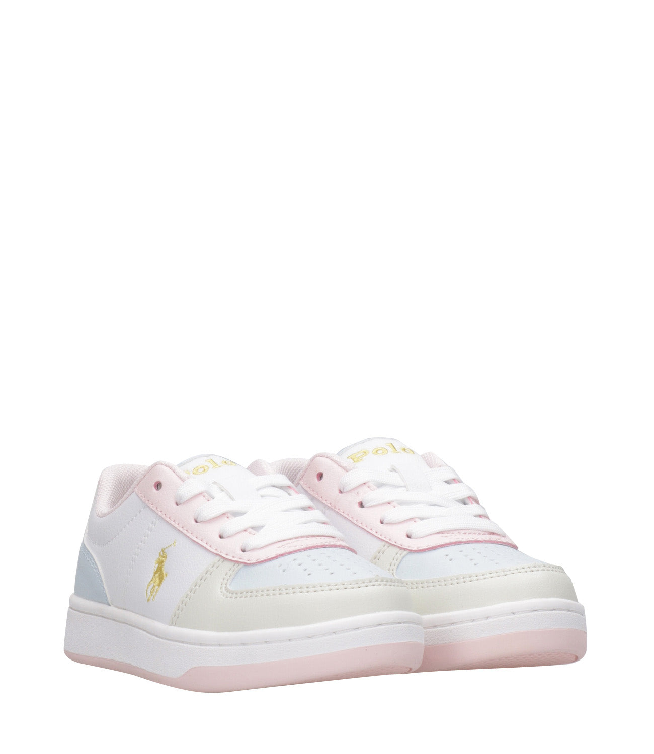 Ralph Lauren Childrenswear | Sneakers Court II Bianco e Rosa