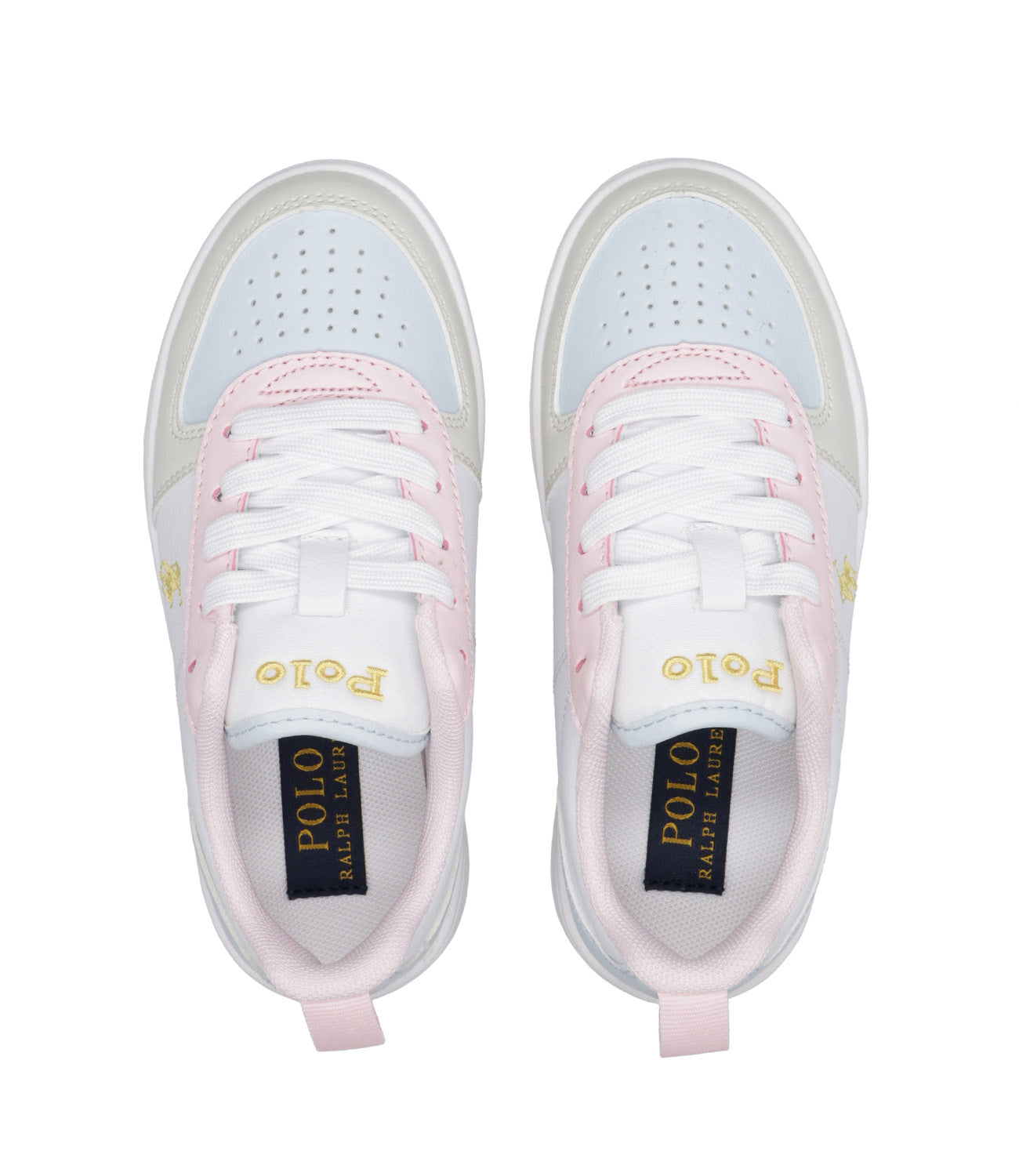 Ralph Lauren Childrenswear | Court II Sneakers White and Pink