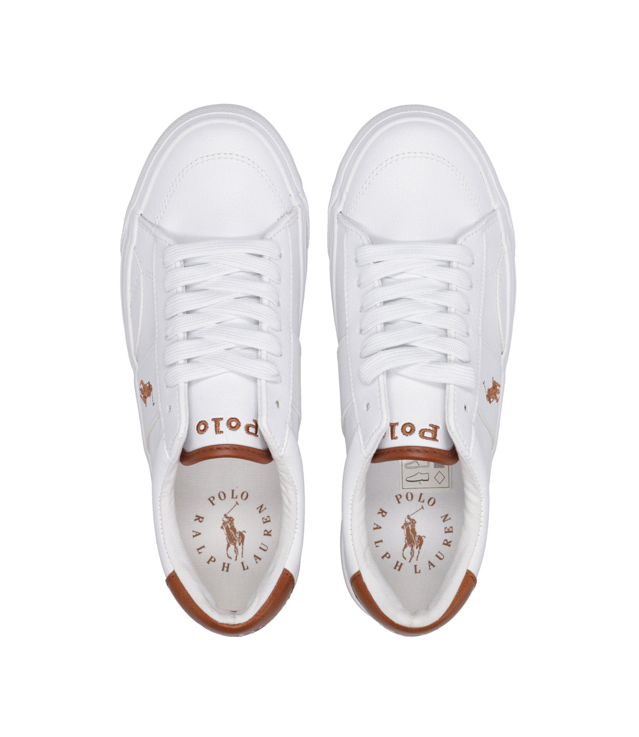 Ralph Lauren Childrenswear | White and Brown Sneakers