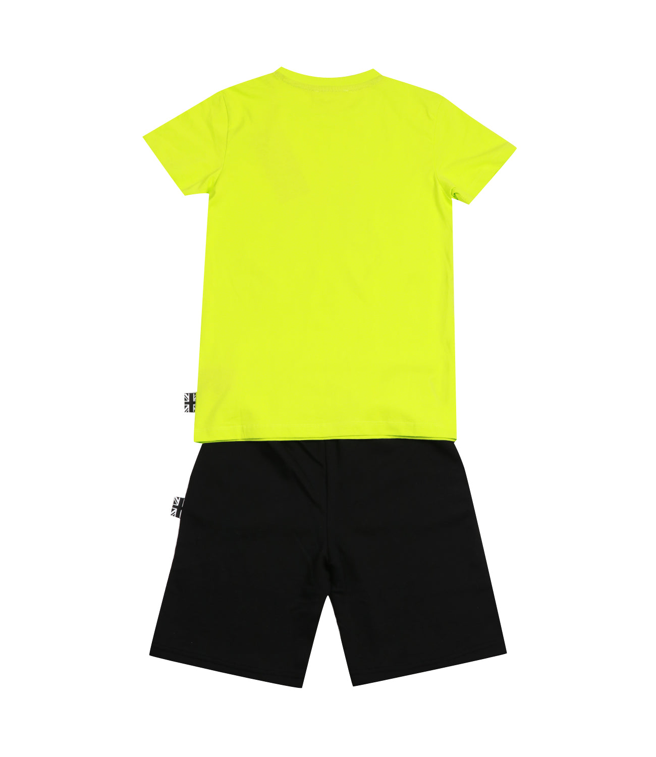 Richmond Kids | Set T-Shirt and Bermuda Shorts Dyed Lime and Black