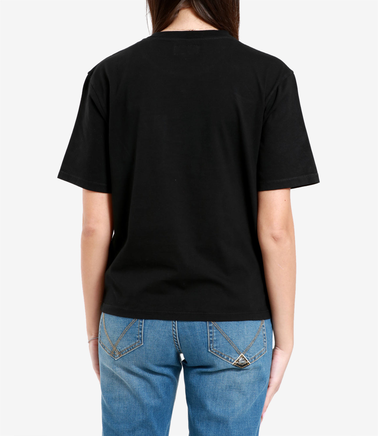 Roy Roger's | Black Lamé Pocket T-Shirt