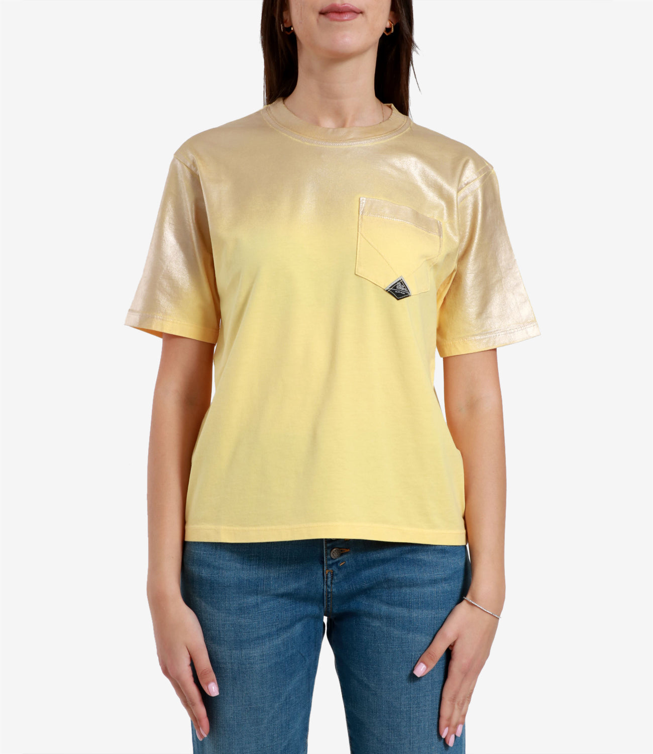 Roy Roger's | T-Shirt Pocket Lamé Yellow