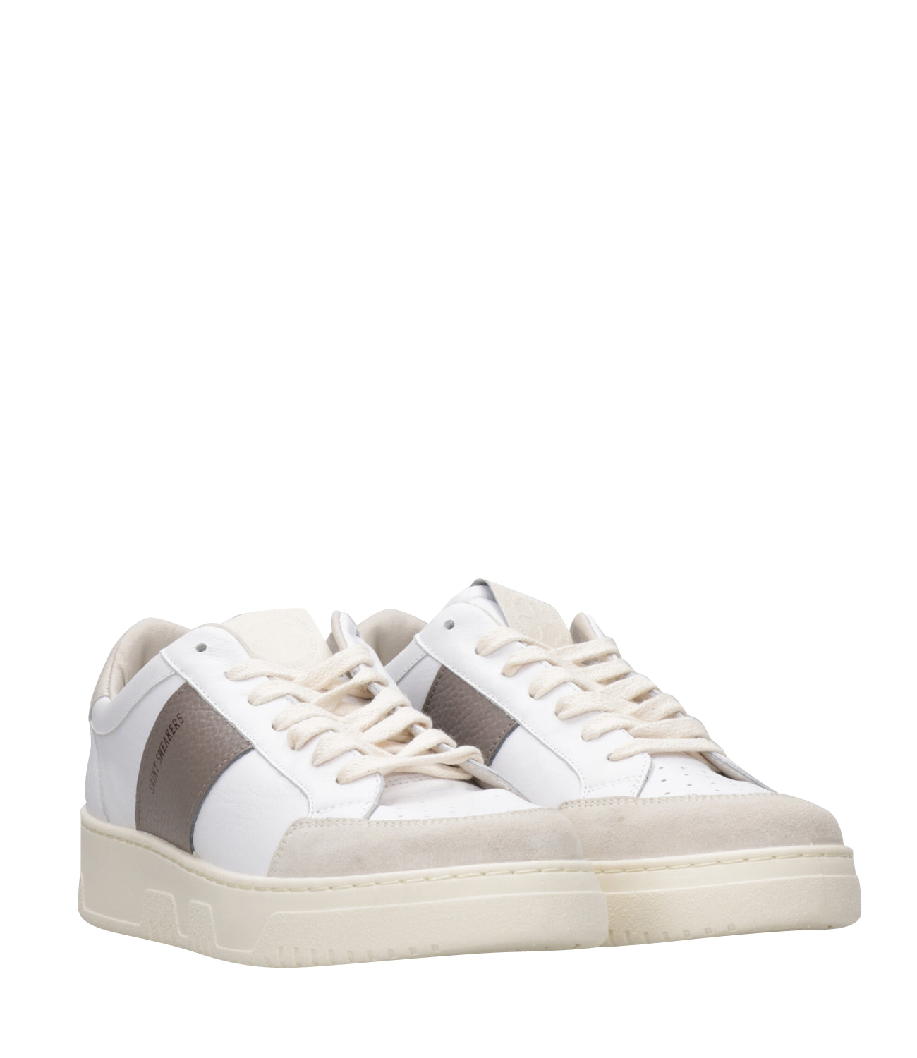 Saint Sneakers | White and Brown Sneakers