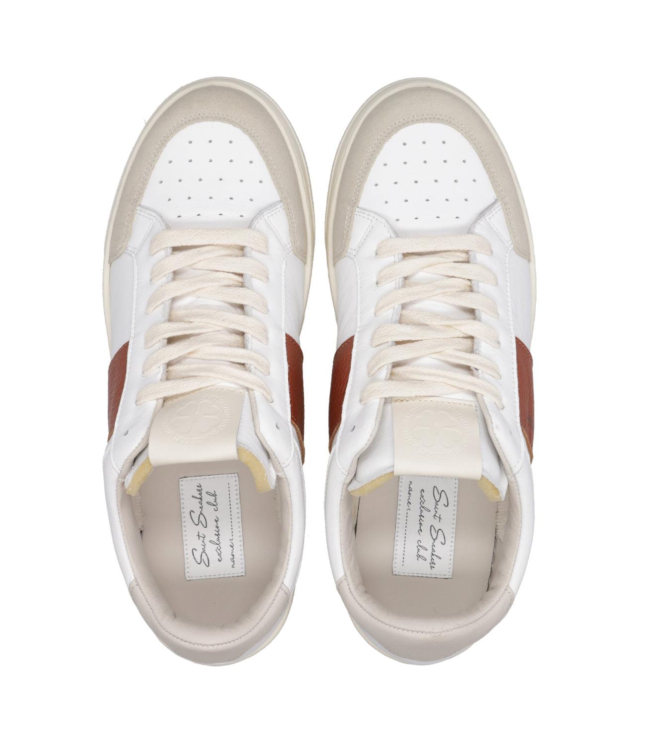 Saint Sneakers | White and Brick Sneakers