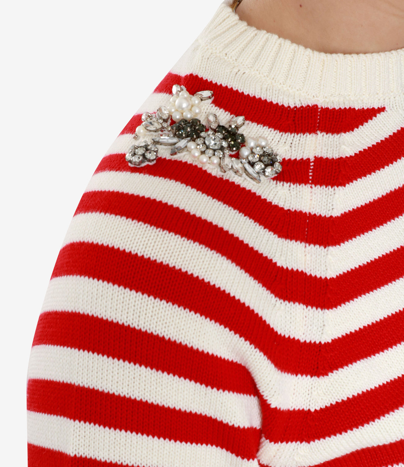 Semicouture | Stephanie Sweater Cream and Red
