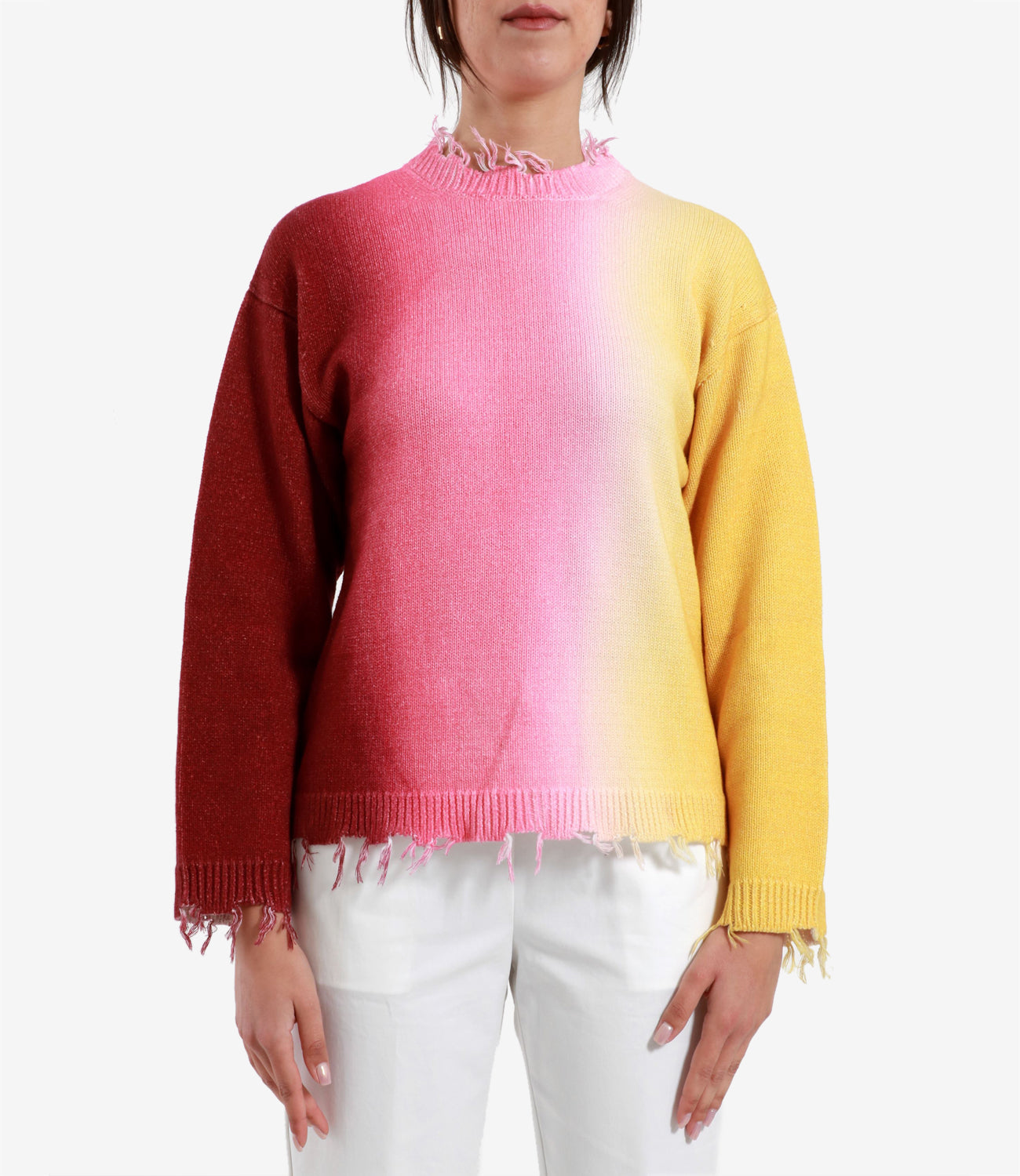 Semicouture | Nikole Jersey Red Fuxia and Yellow