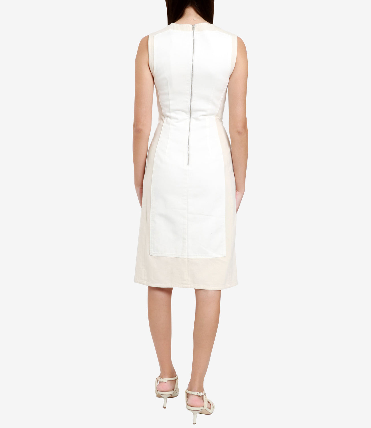 Sportmax | White and Beige Yang Dress