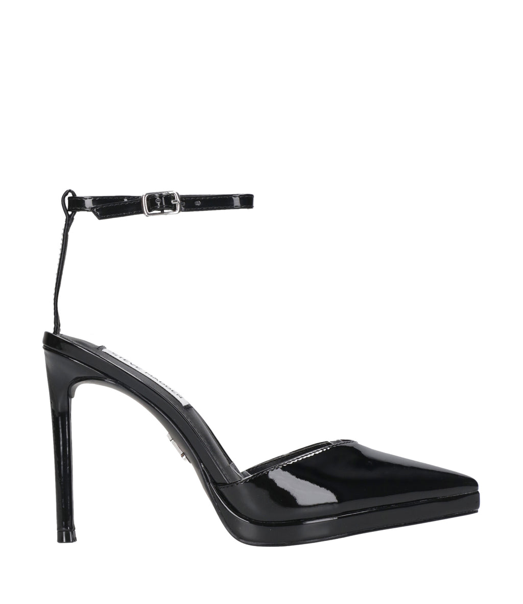 Steve Madden Sandalo Ciabatta Cento Donna, Vernice Bianca, Tacco 3,2 Cm, Con Borchie, Elegante E Comodo, Taglia 38 EU